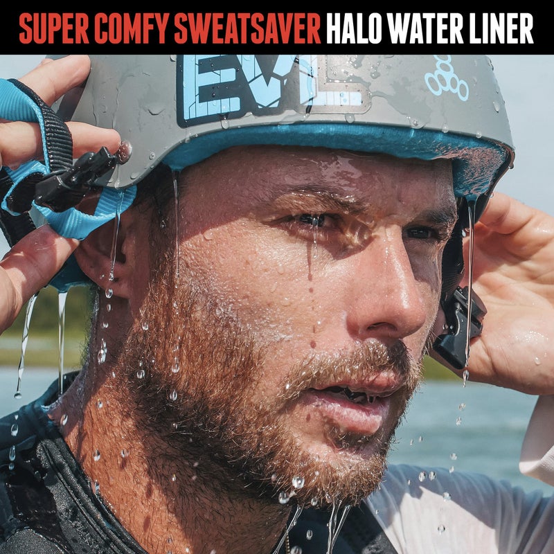 Triple Eight Sweatsaver Halo Water Helmet for Wakeboarding and Waterskiing  White Glossy  Small - Image 3
